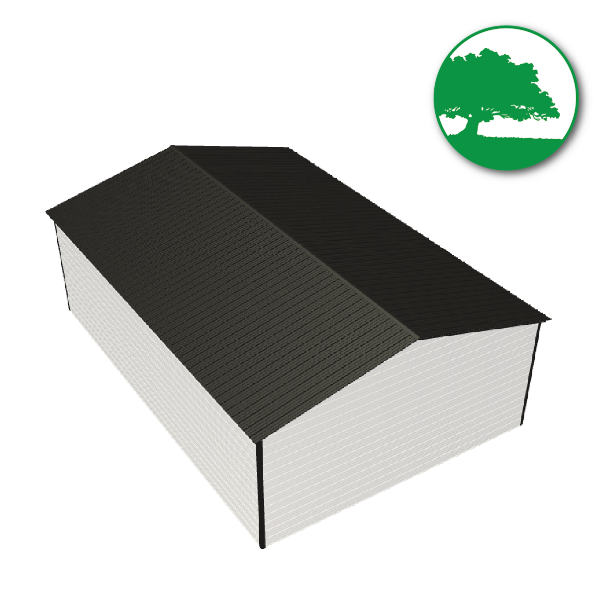 24'W x 35'L x 10'H Double Metal Garage