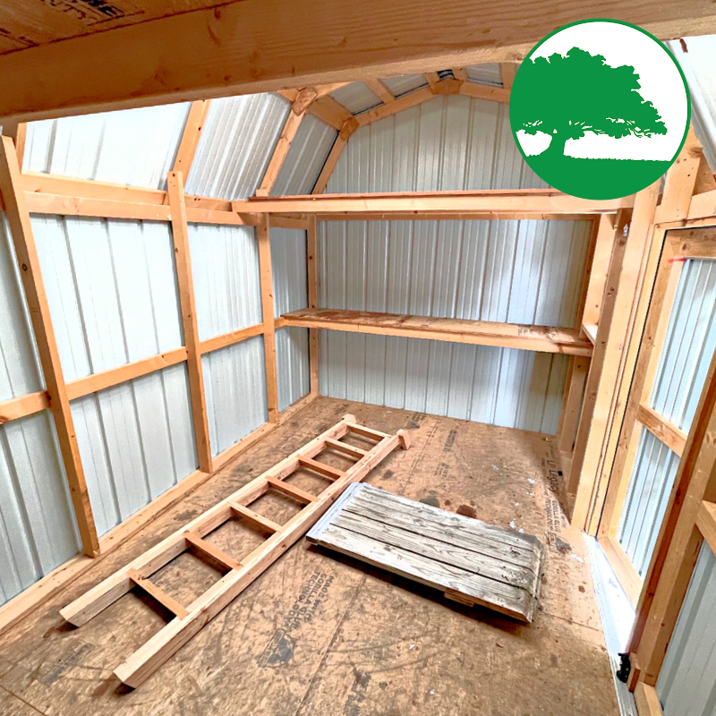 PRE-OWNED 9' x 15' Metal Side Loft Barn