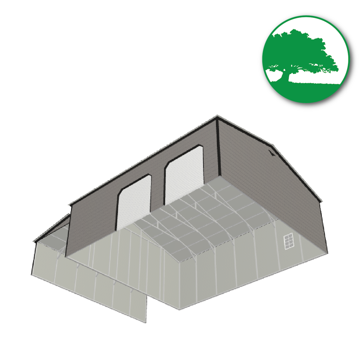 30'W x 35'L x 11'H Custom Metal Garage