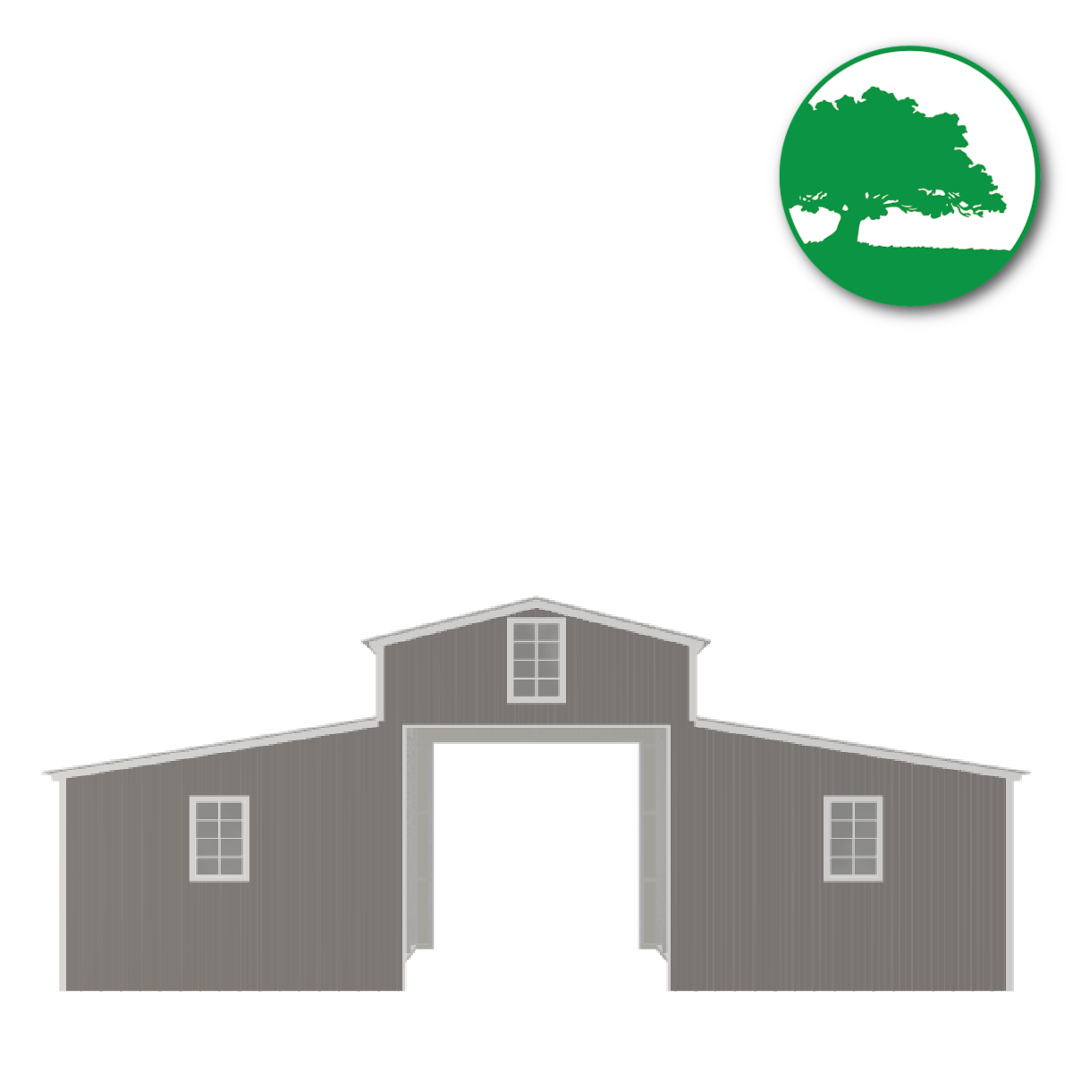 36'W x 20'L x 13'/8'H Metal Horse Barn