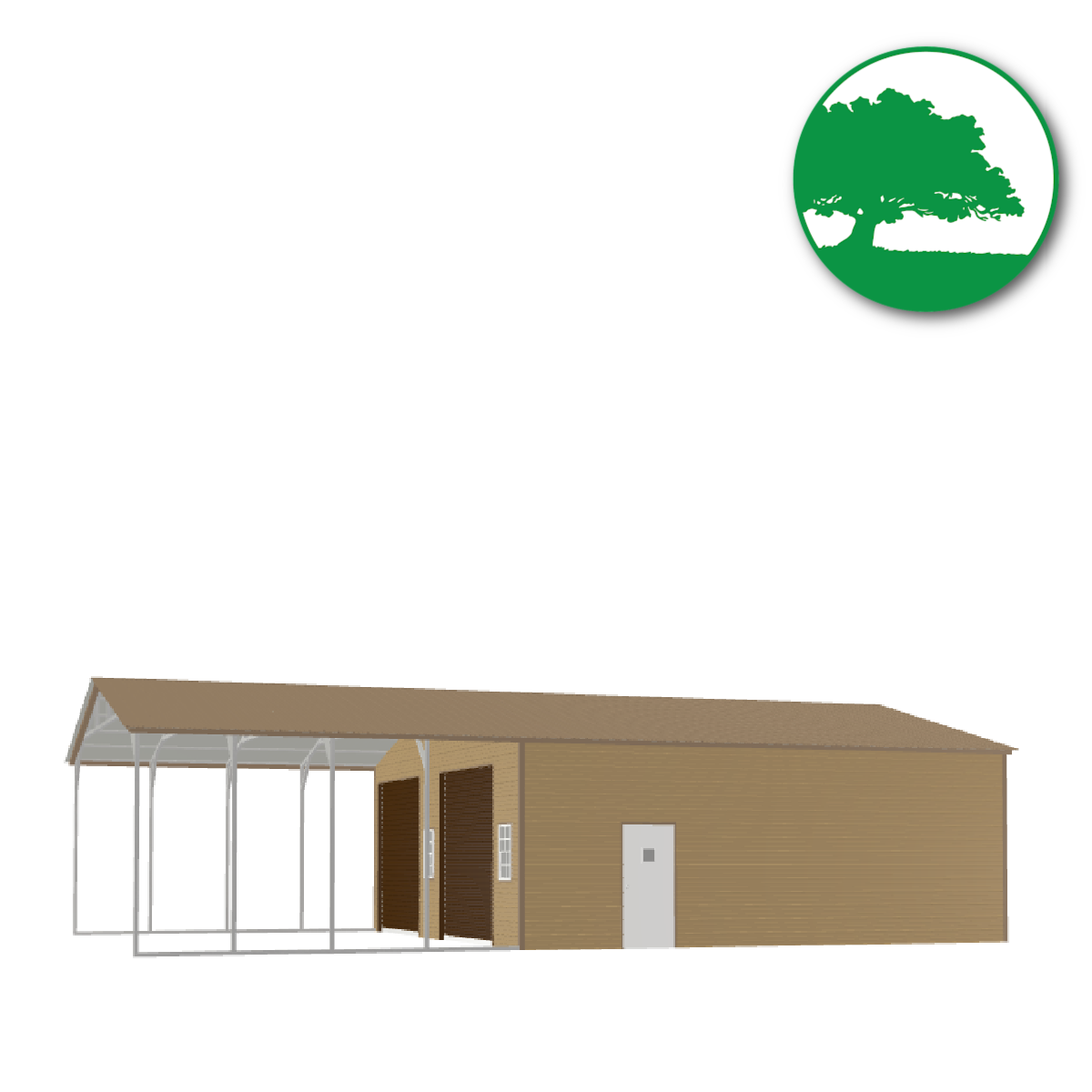 30'W x 50'L x 11'H Triple-Wide Combo Unit