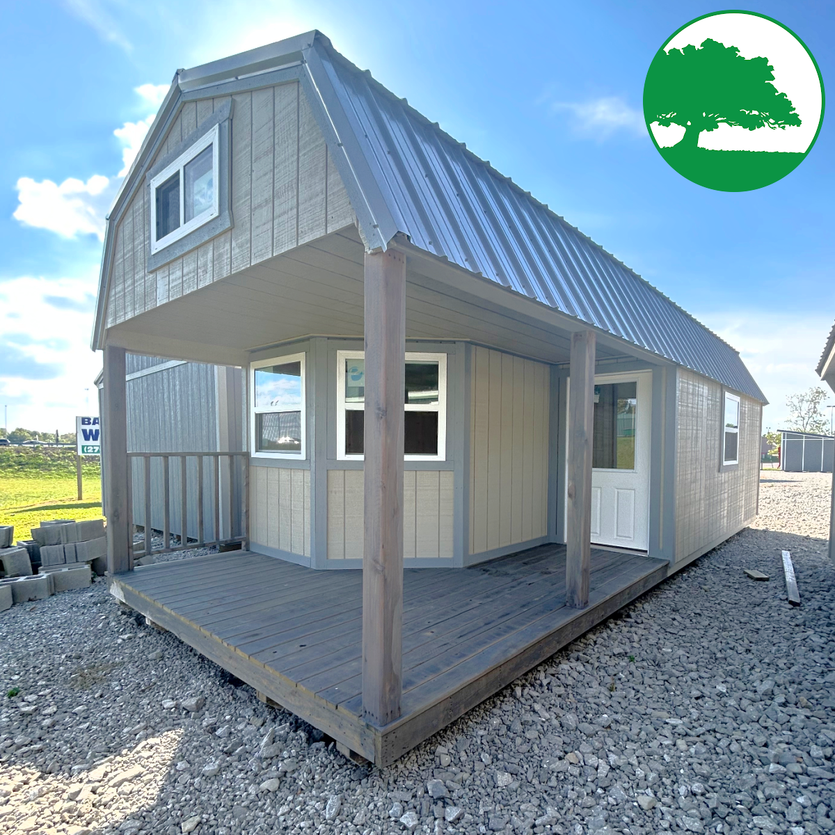 *CLOSEOUT* 12' x 28' Treated "Deluxe Lofted Cabin"