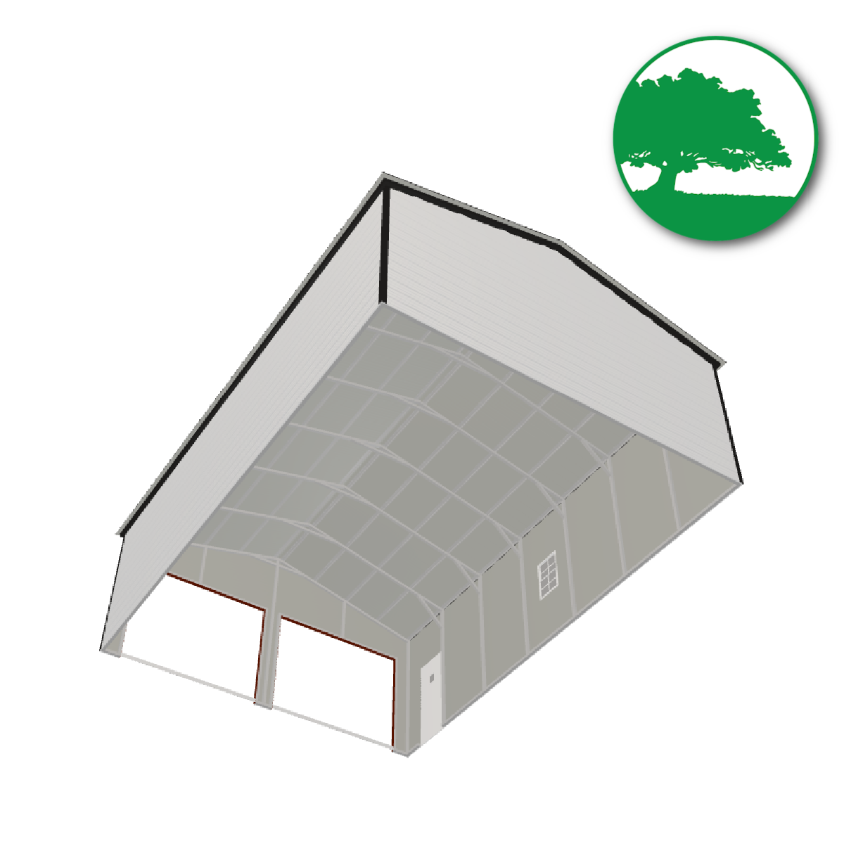 24'W x 35'L x 10'H Double Metal Garage