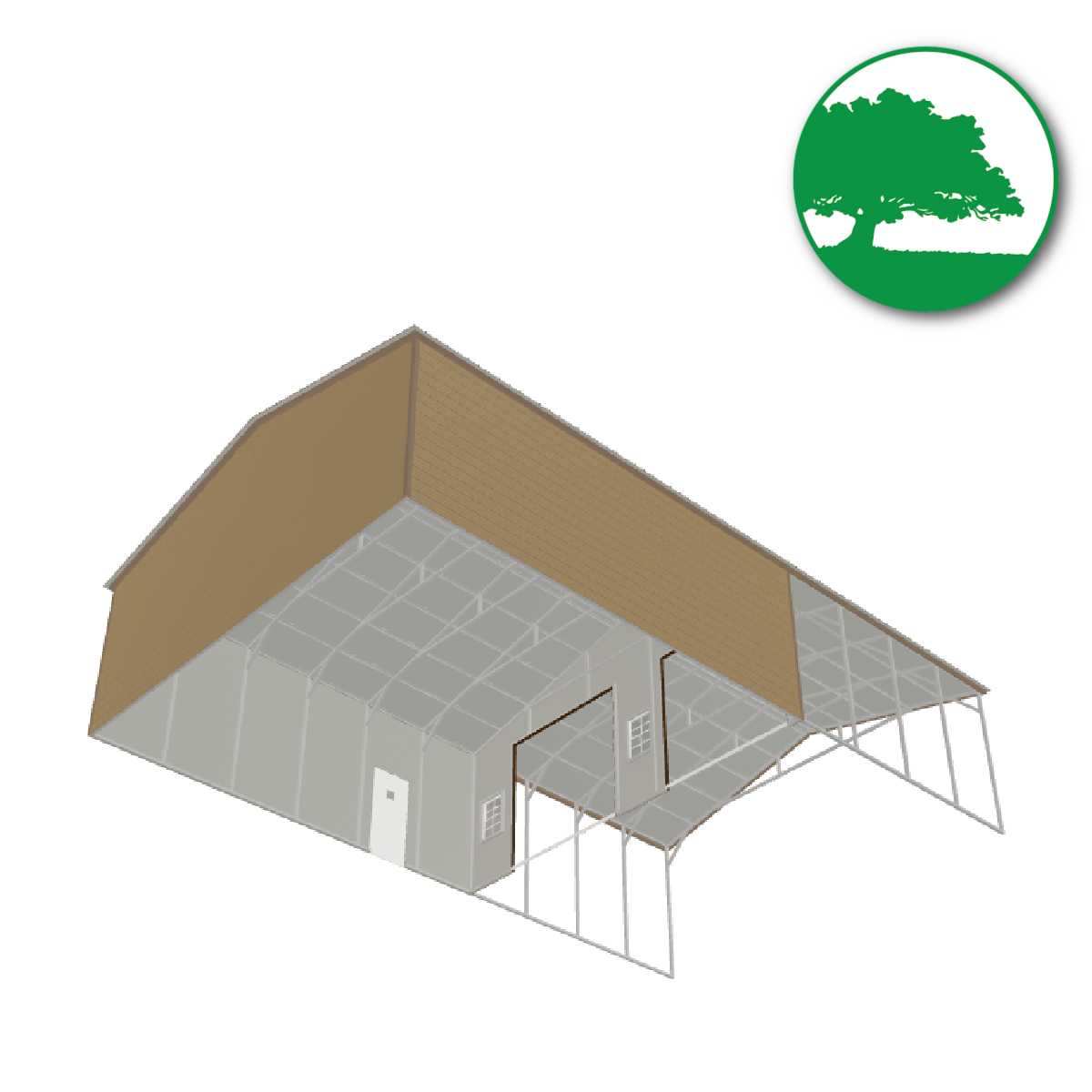 30'W x 50'L x 11'H Triple-Wide Combo Unit