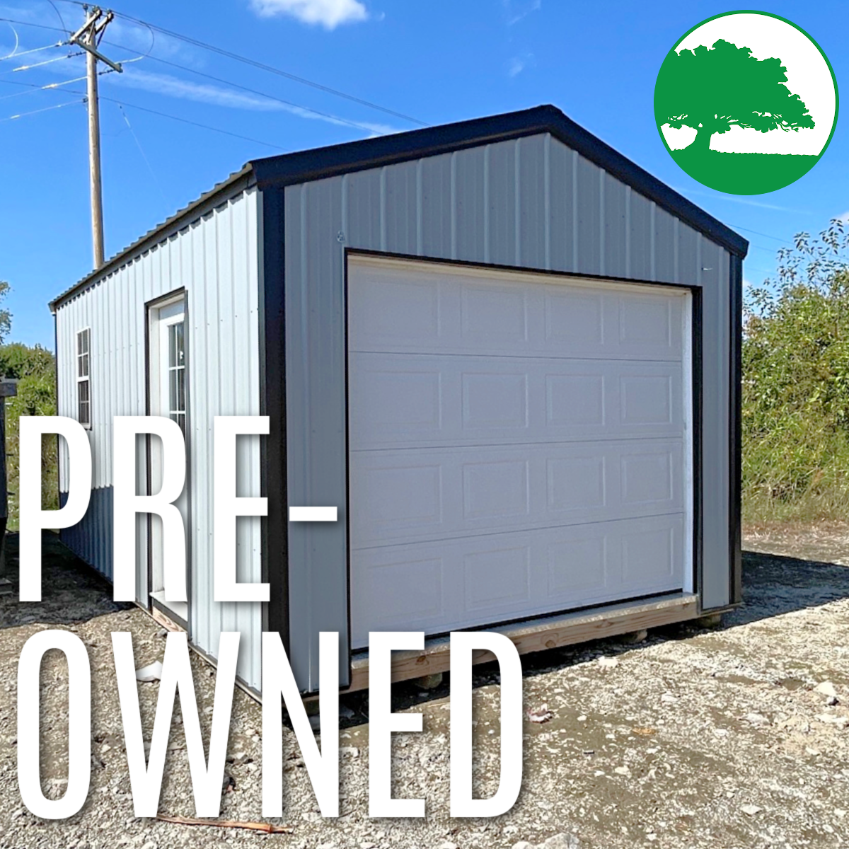 PRE-OWNED 12′ x 20′ Metal “Garage”