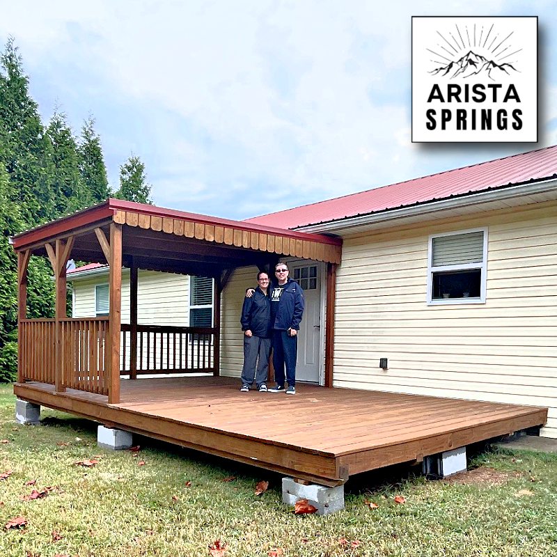 12' x 20' Sunrise Half Roof Porch