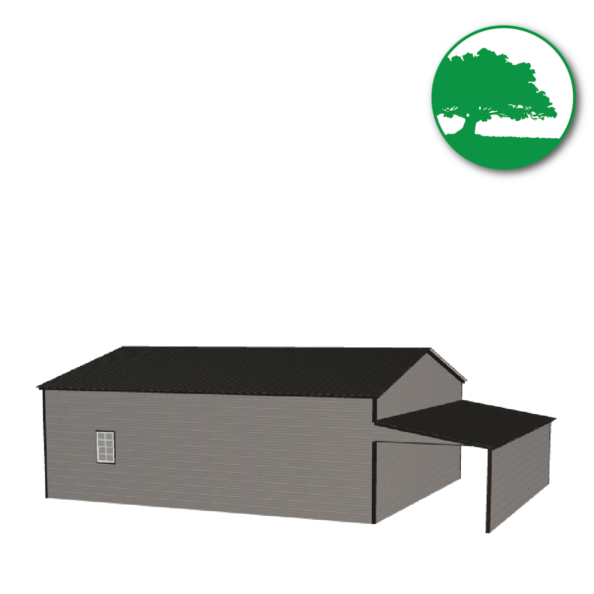 30'W x 35'L x 11'H Custom Metal Garage