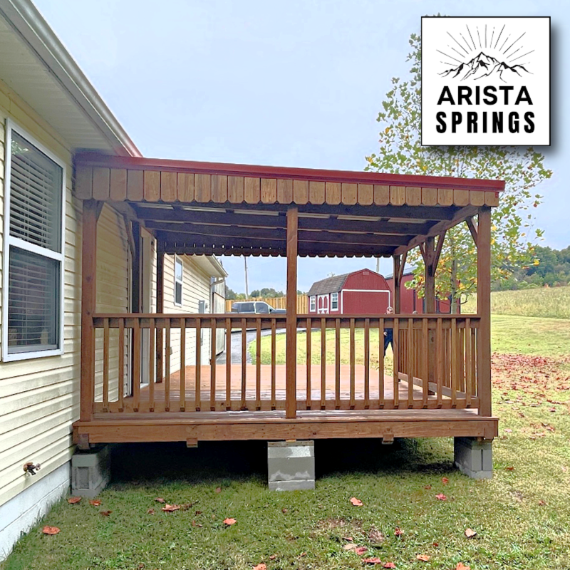 12' x 20' Sunrise Half Roof Porch