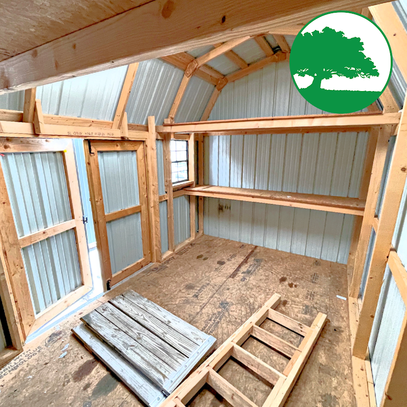 PRE-OWNED 9' x 15' Metal Side Loft Barn