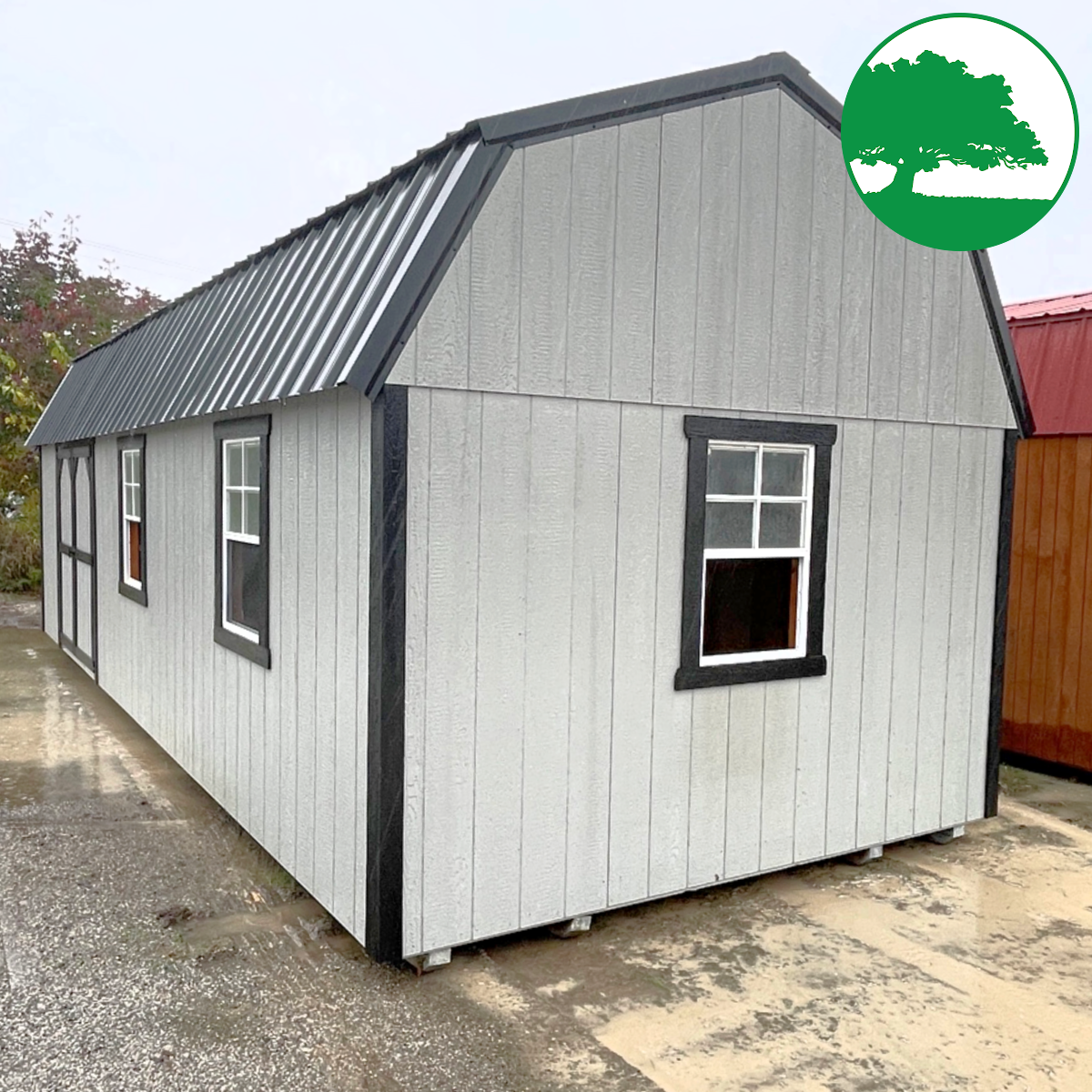 PRE-OWNED 12' x 28' Painted Side Loft Barn