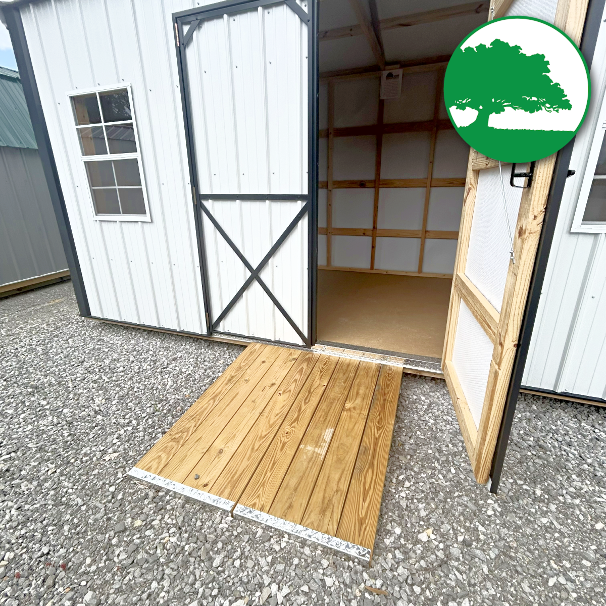 8' x 16' Metal Side Utility - Backyard World