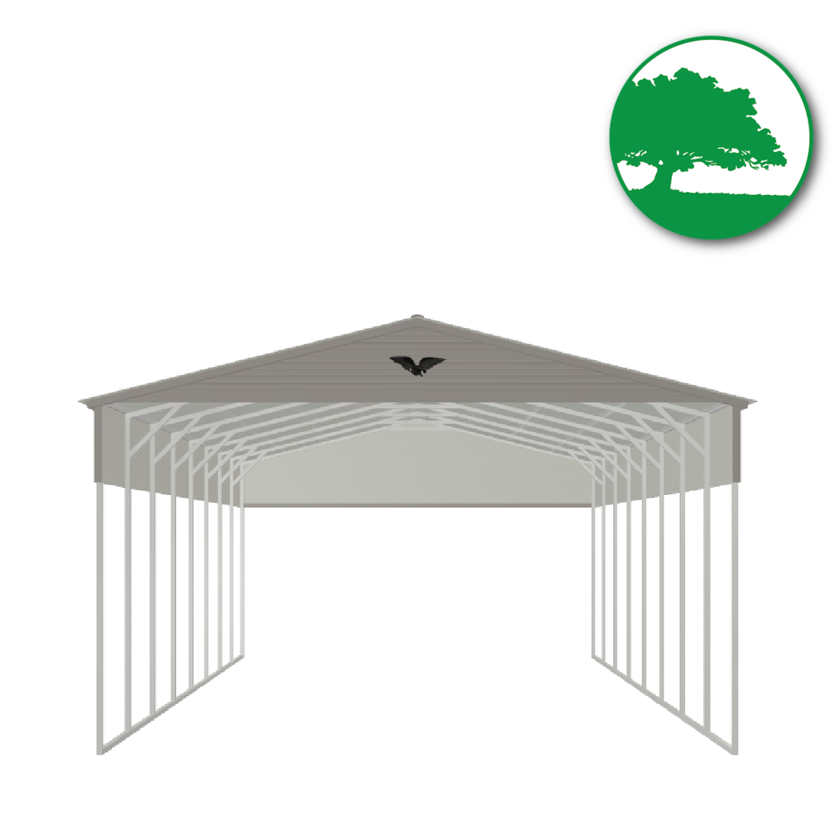 24'W x 40'L x 13'H Metal Carport