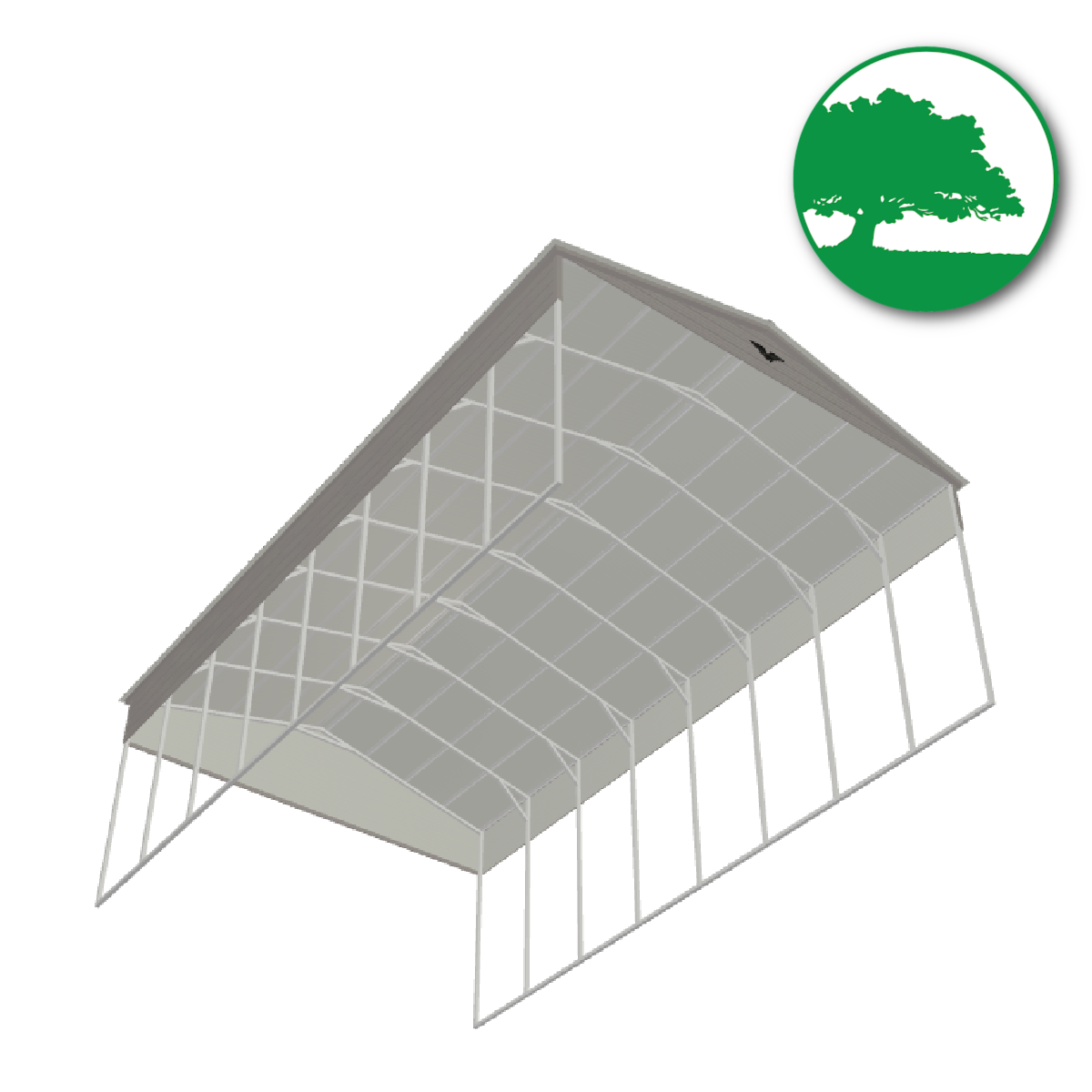 24'W x 40'L x 13'H Metal Carport