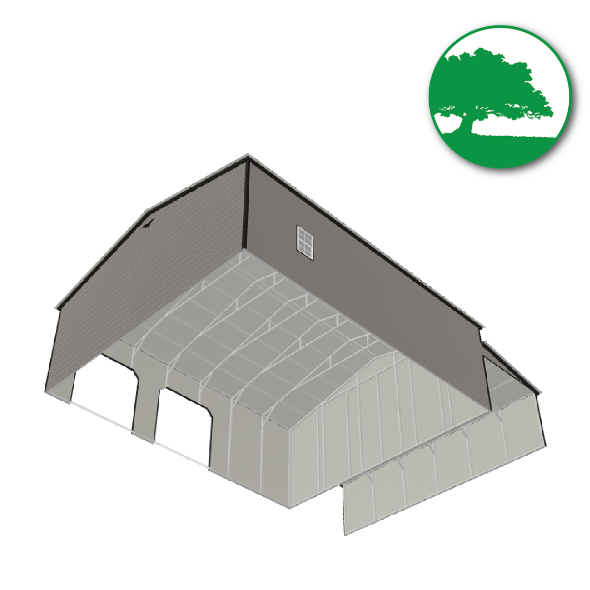 30'W x 35'L x 11'H Custom Metal Garage