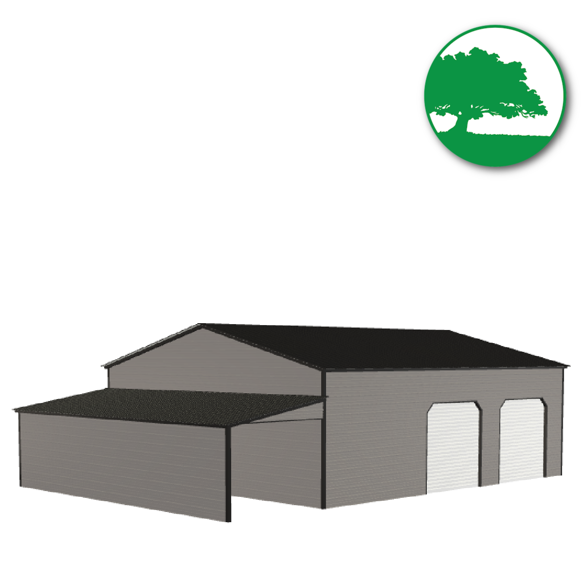 30'W x 35'L x 11'H Custom Metal Garage