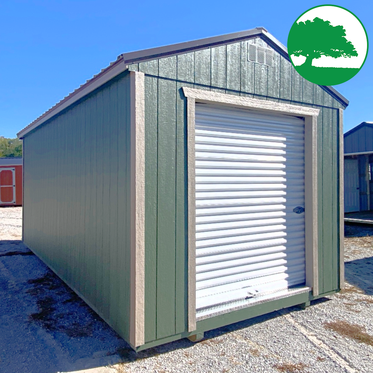 *SOLD*10' x 20' Painted Utility w/ Roll-Up