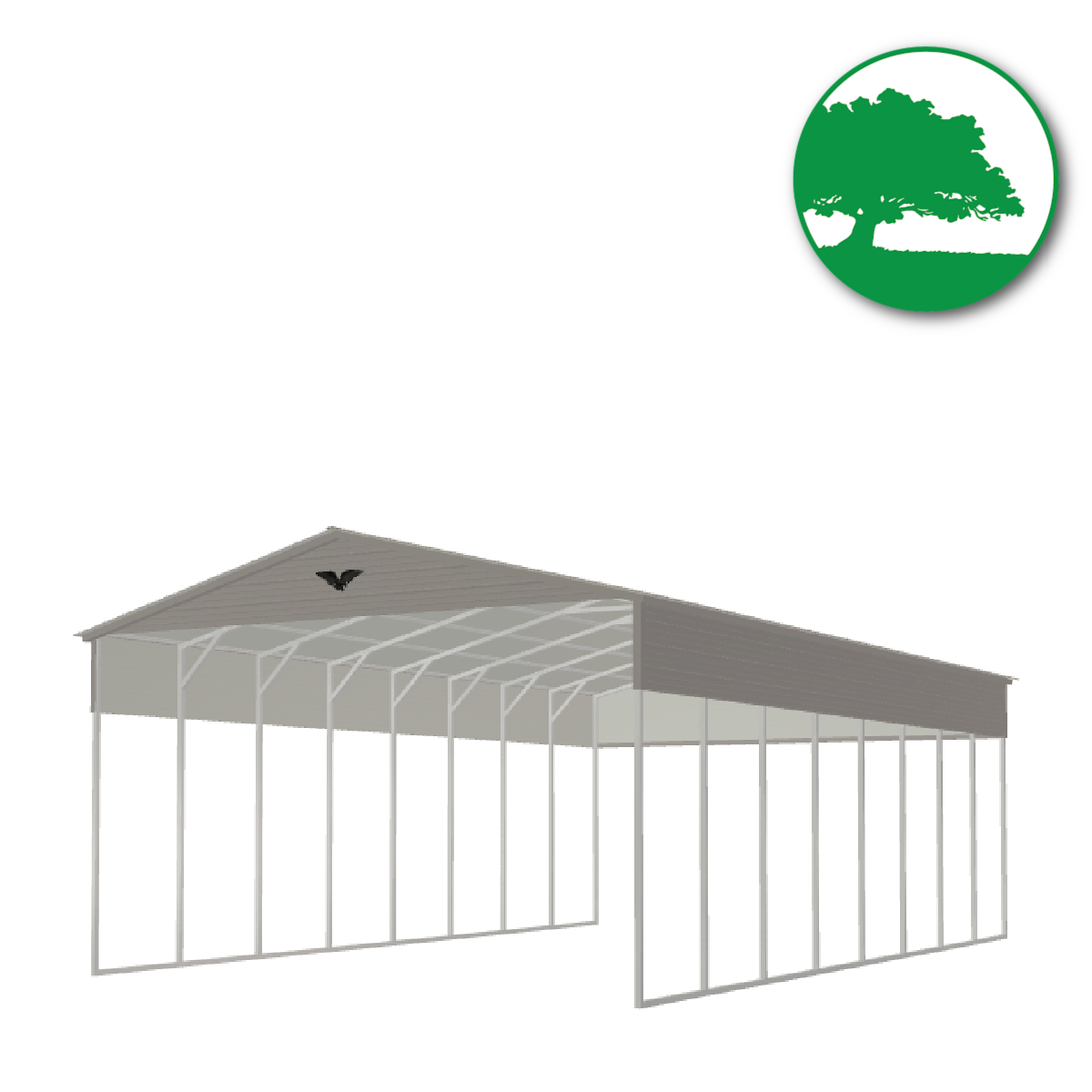24'W x 40'L x 13'H Metal Carport
