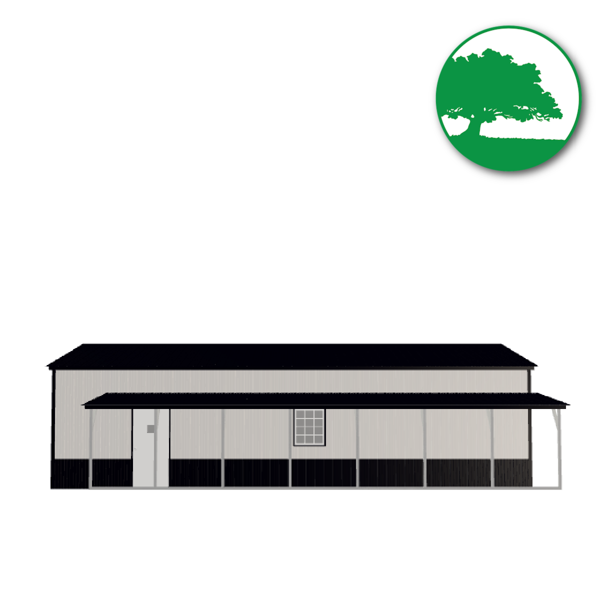 40' x 40' x 10'/6'  Garage with Lean-To