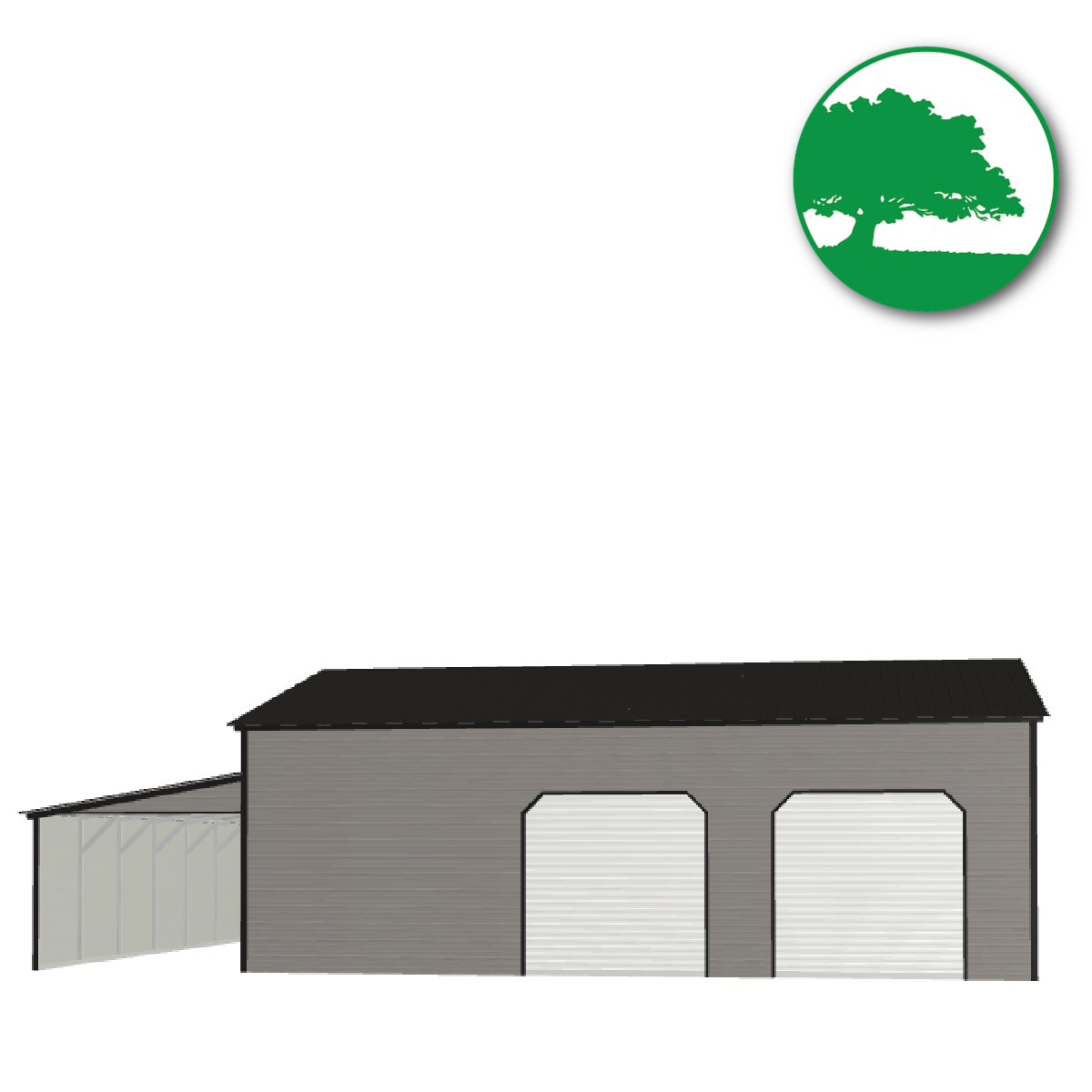 30'W x 35'L x 11'H Custom Metal Garage