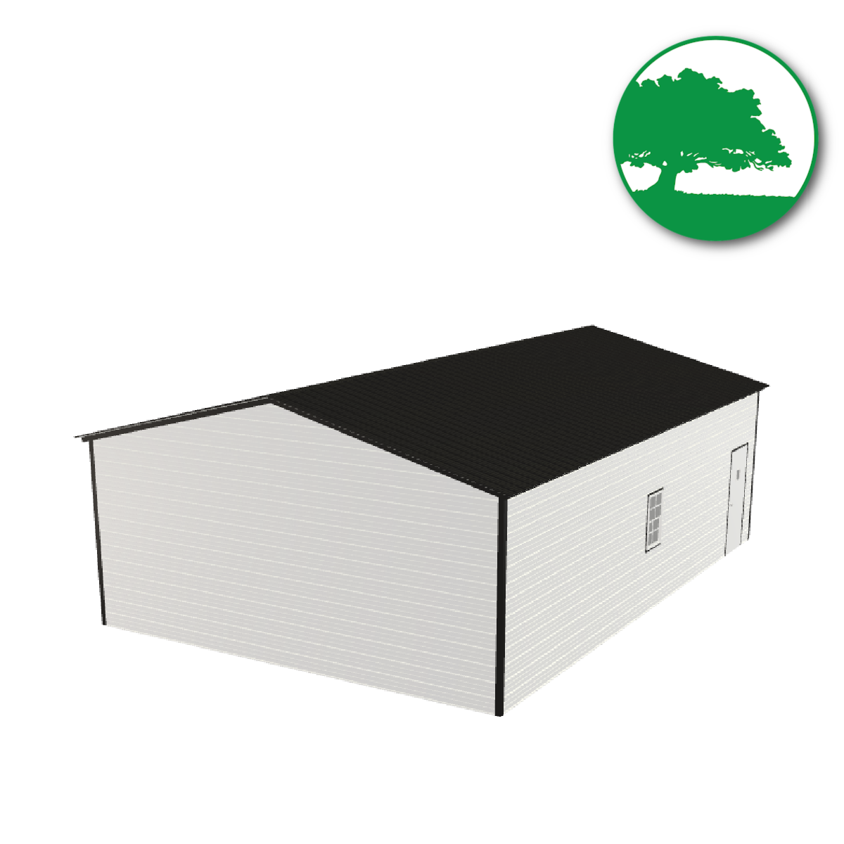 24'W x 35'L x 10'H Double Metal Garage