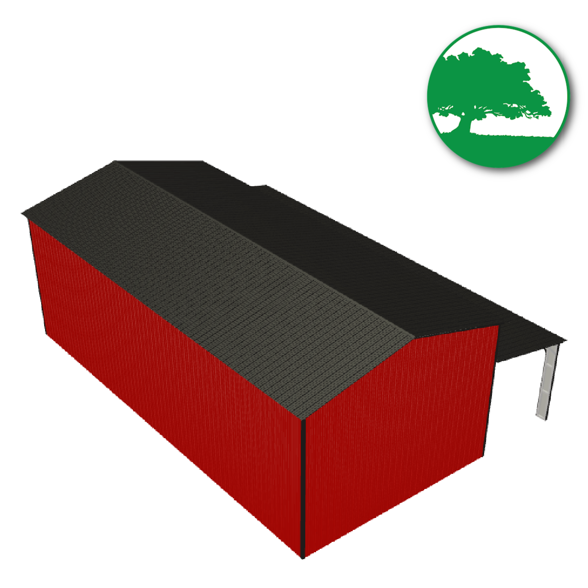 34'W x 50'L x 16'/10'H Custom 4-Bay Garage