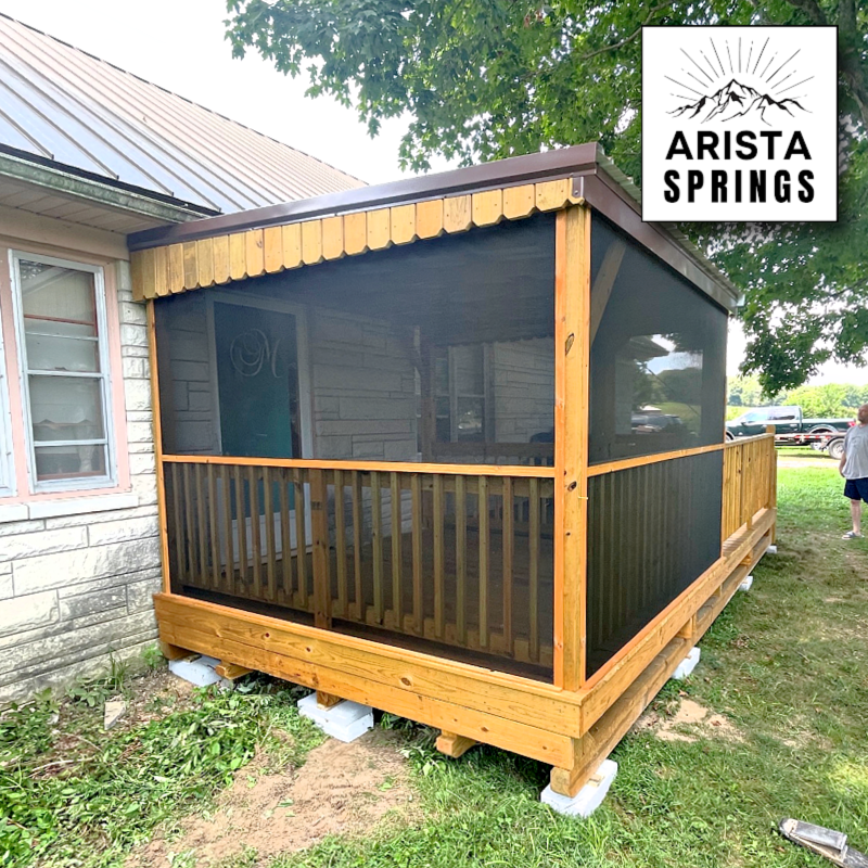 10' x 20' Sunrise Half Roof Porch