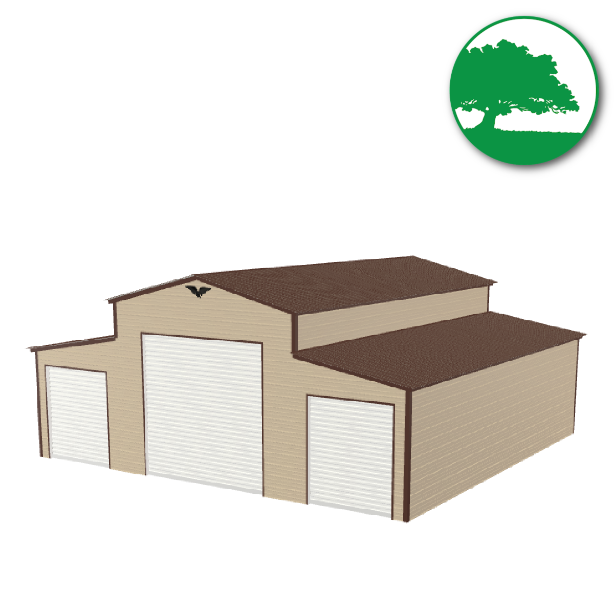 31' x 30' x 12'/8'  Metal Horse Barn