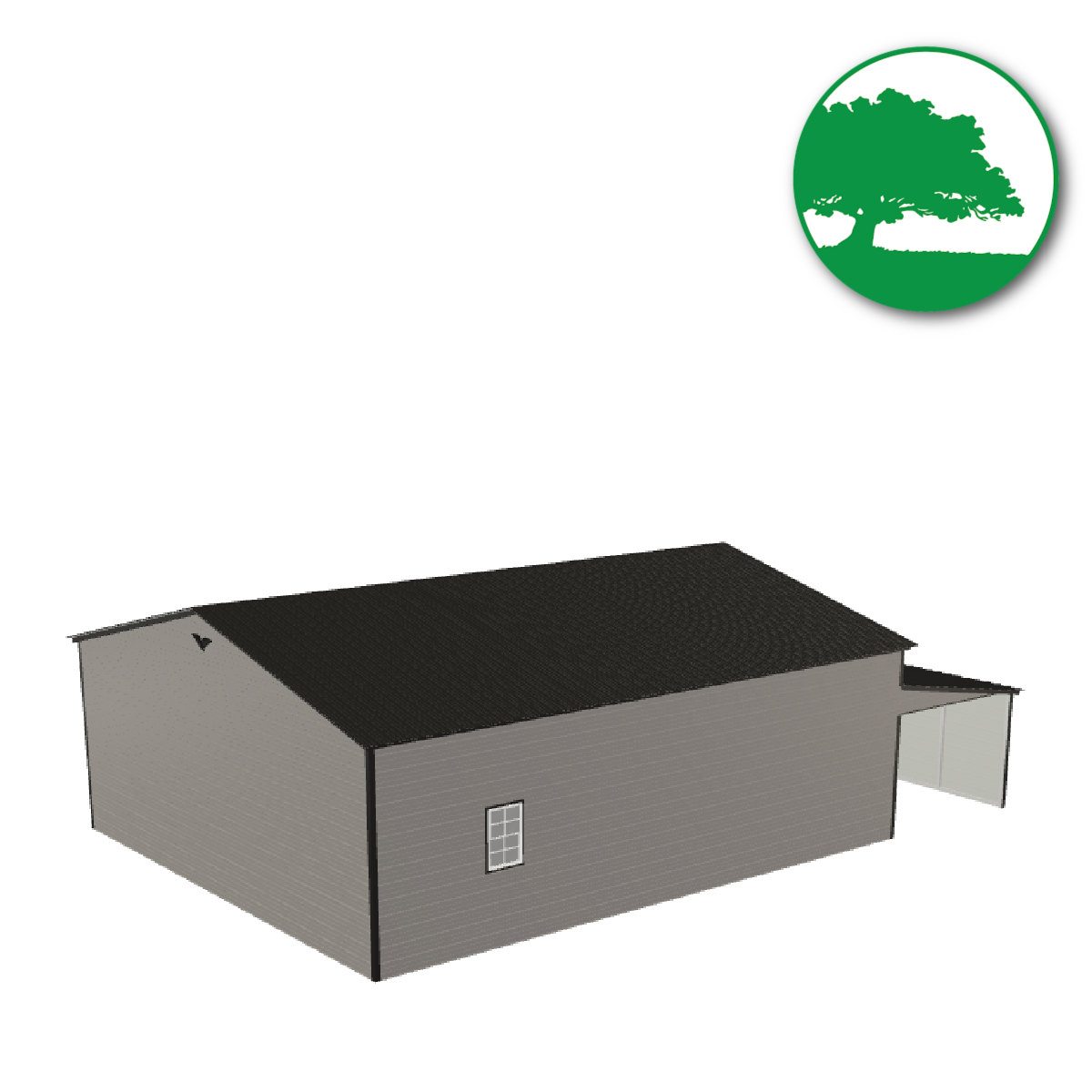 30'W x 35'L x 11'H Custom Metal Garage