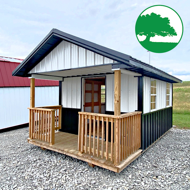 *SOLD*PRE-OWNED 10' x 16' Metal "Cabin"