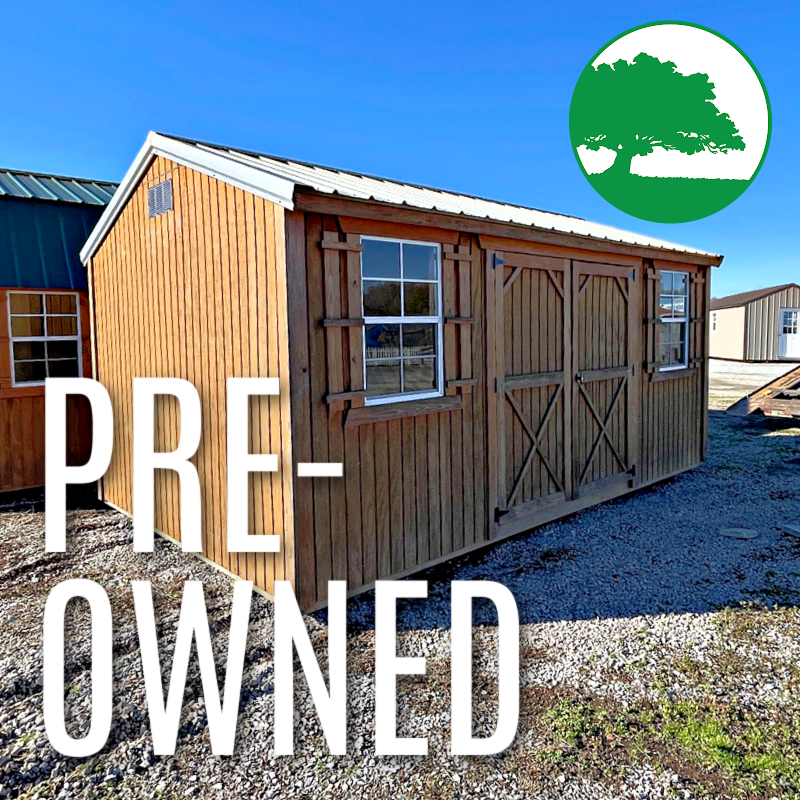 PRE-OWNED 10′ x 16′ Treated “Side Utility w/ Electric”