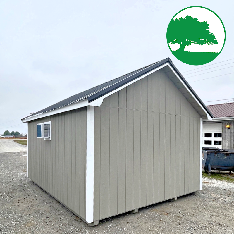 12' x 16' Finished "Lancaster / Side Utility" w/ Electric