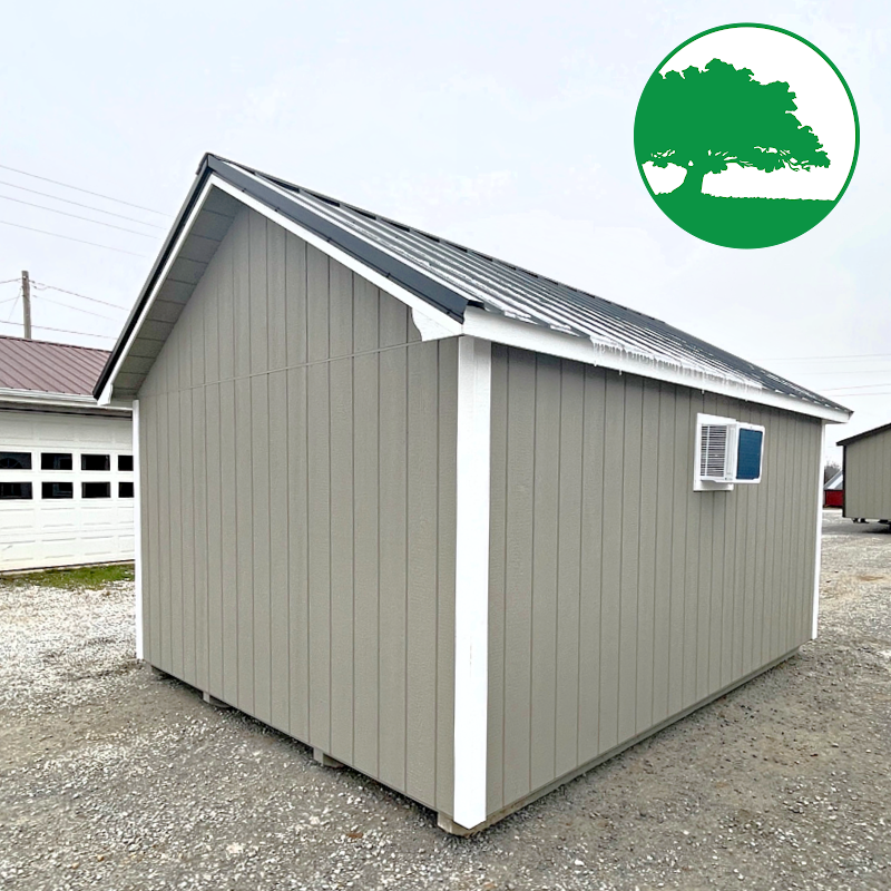 12' x 16' Finished "Lancaster / Side Utility" w/ Electric