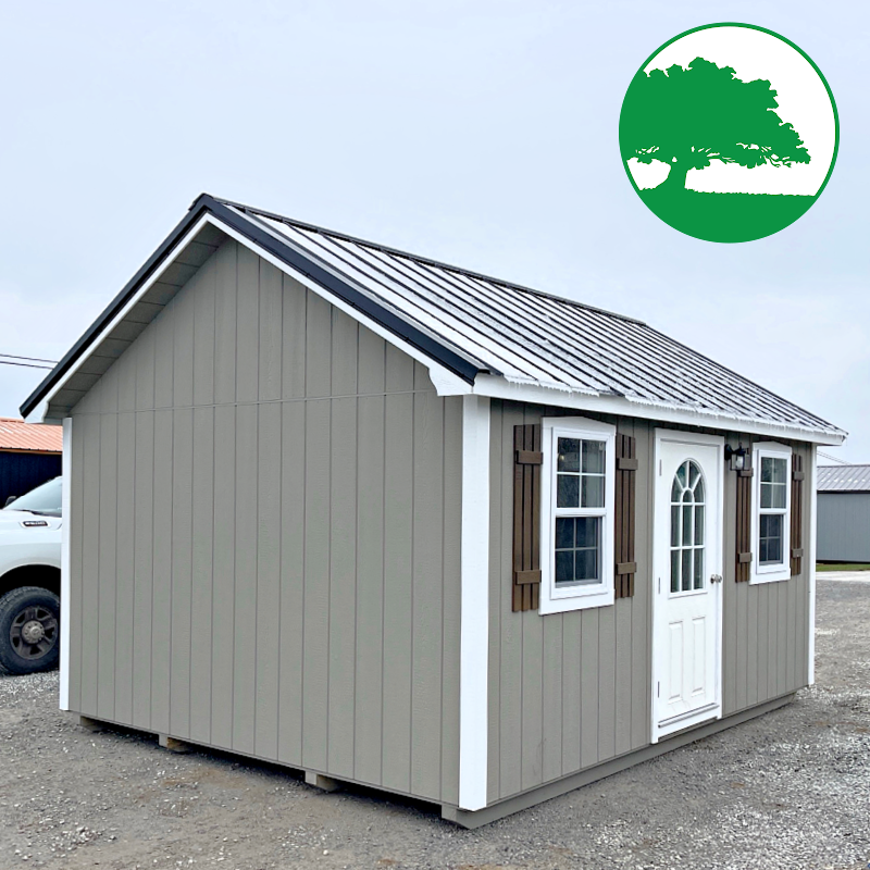 12' x 16' Finished "Lancaster / Side Utility" w/ Electric