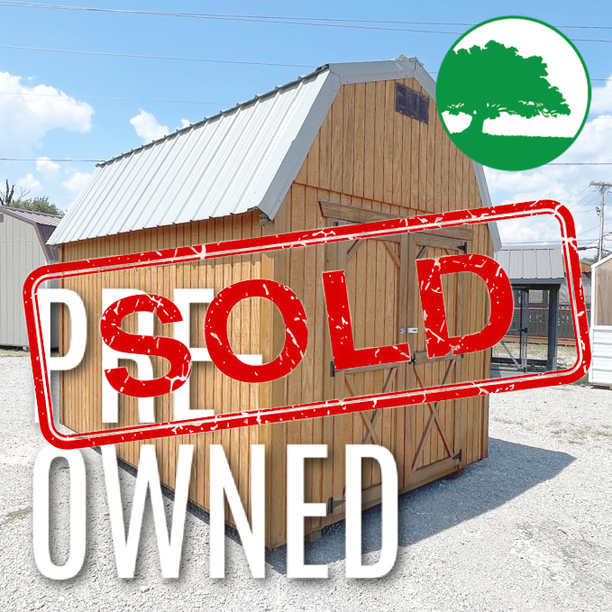 *SOLD*PRE-OWNED 8' x 12' Treated Lofted Barn