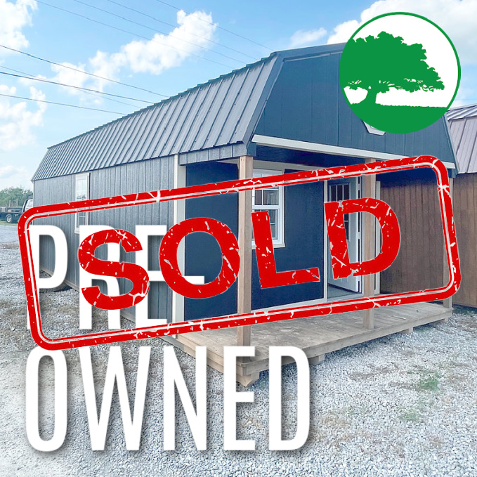 *SOLD*PRE-OWNED 12' x 28' Painted Lofted Cabin