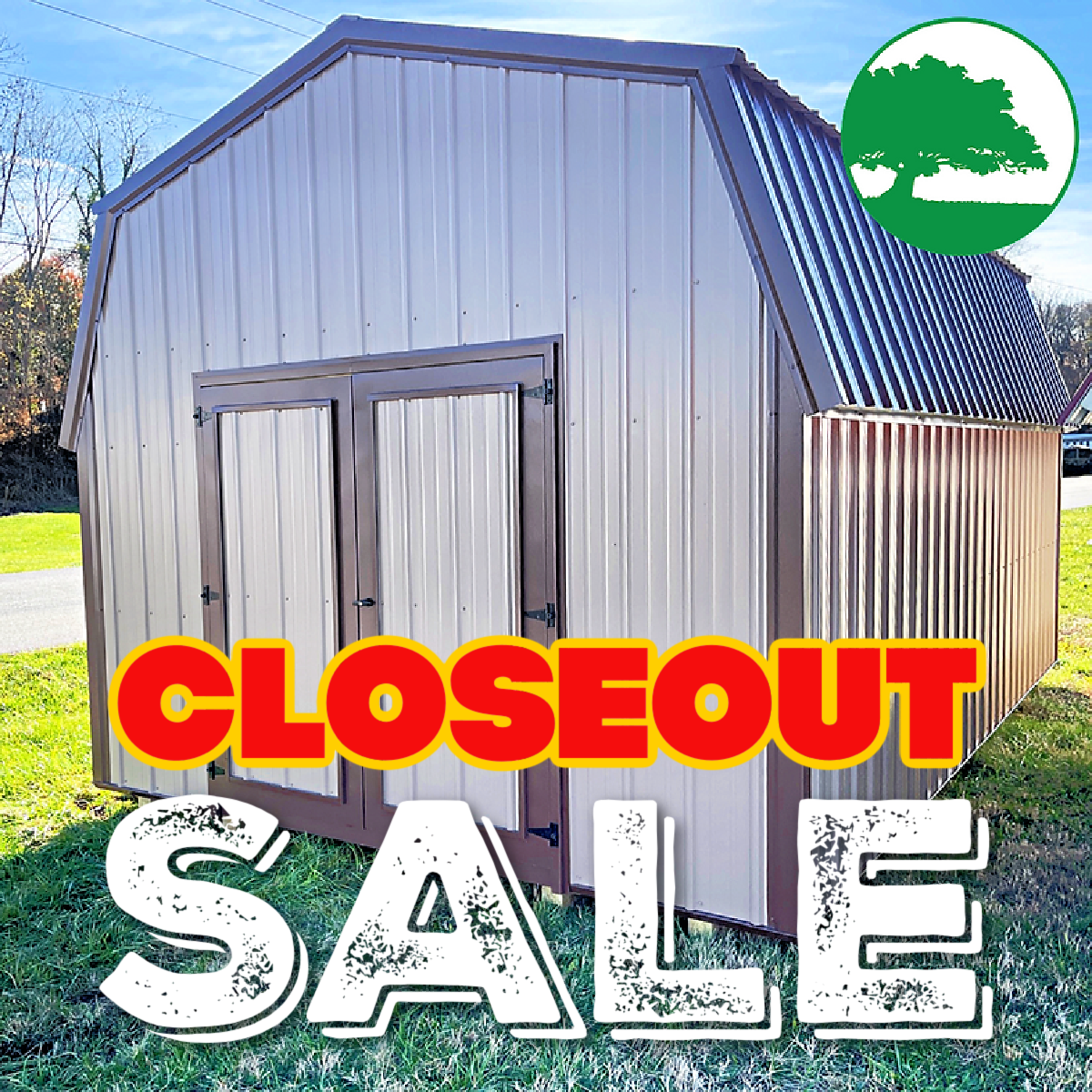 *CLOSEOUT* 12′ x 20′ Metal Lofted Barn