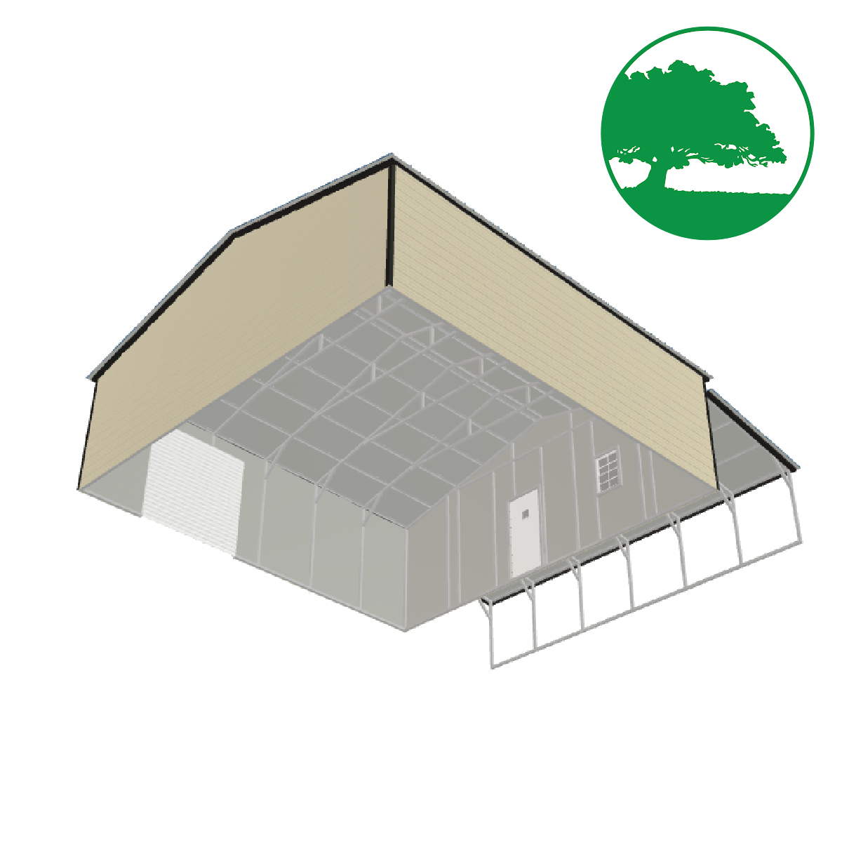 30'W x 30'L Garage w/ Porch