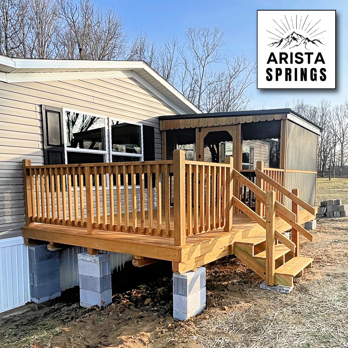 10' x 20' Sunrise Half Roof Porch