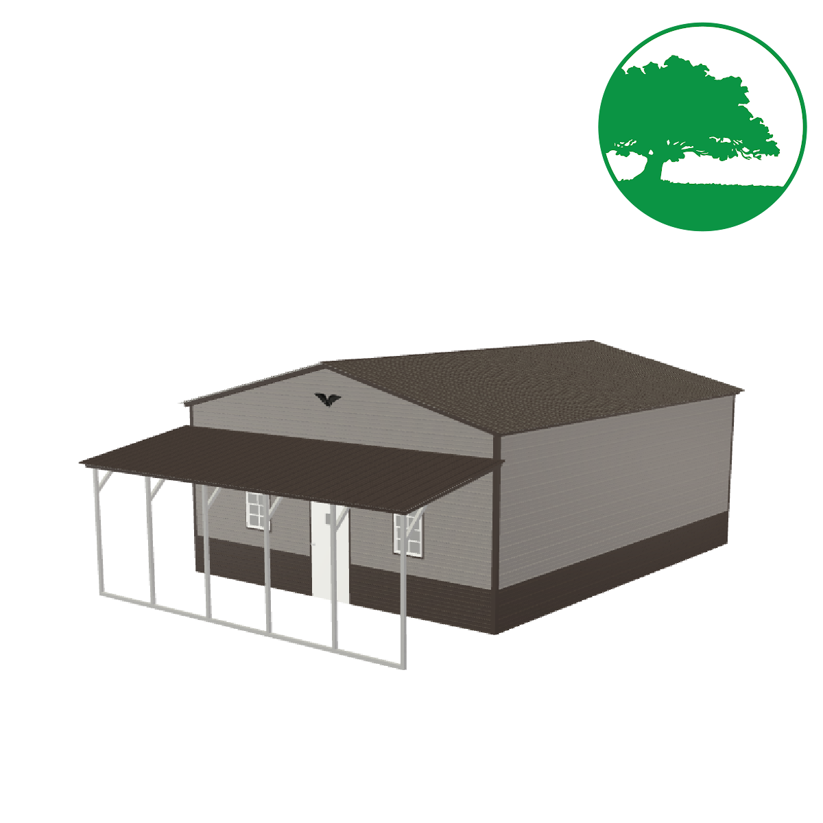 24'W x 30'L Garage w/ Porch