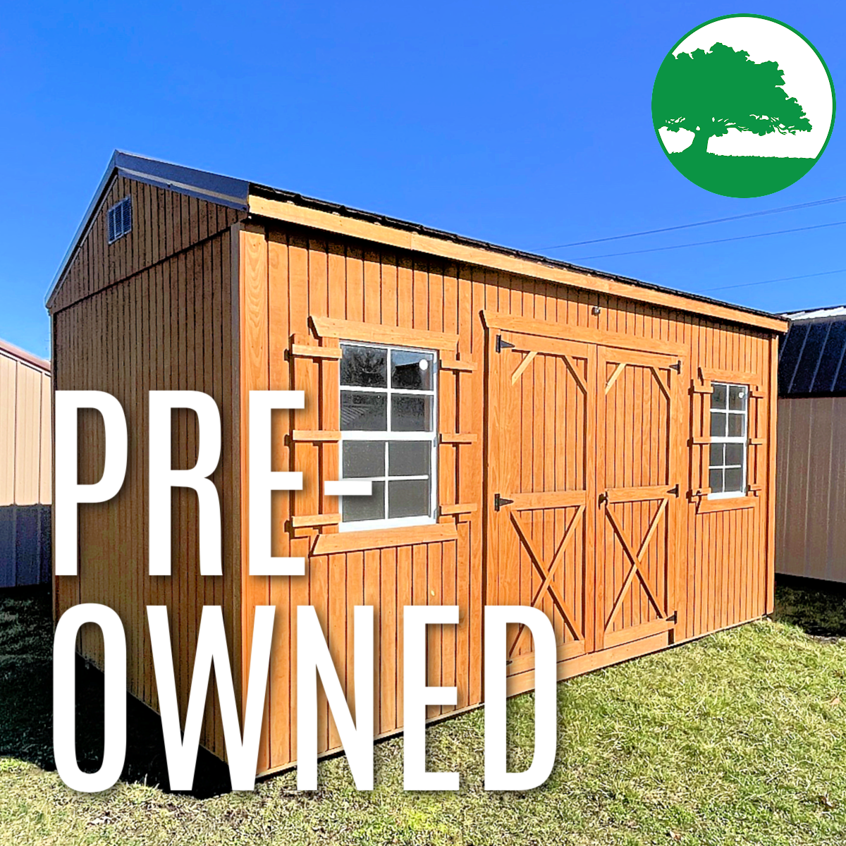 PRE-OWNED 10′ x 16′ Treated Side Utility