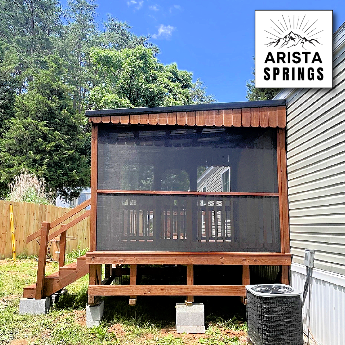 10' x 20' Sunrise Half Roof Porch