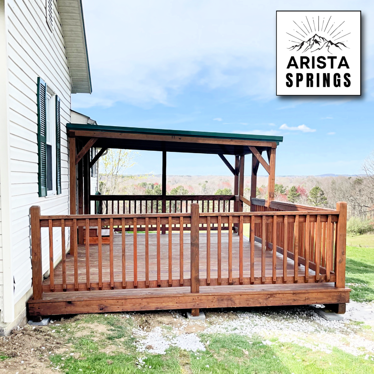 12' x 20' Sunrise Half Roof Porch