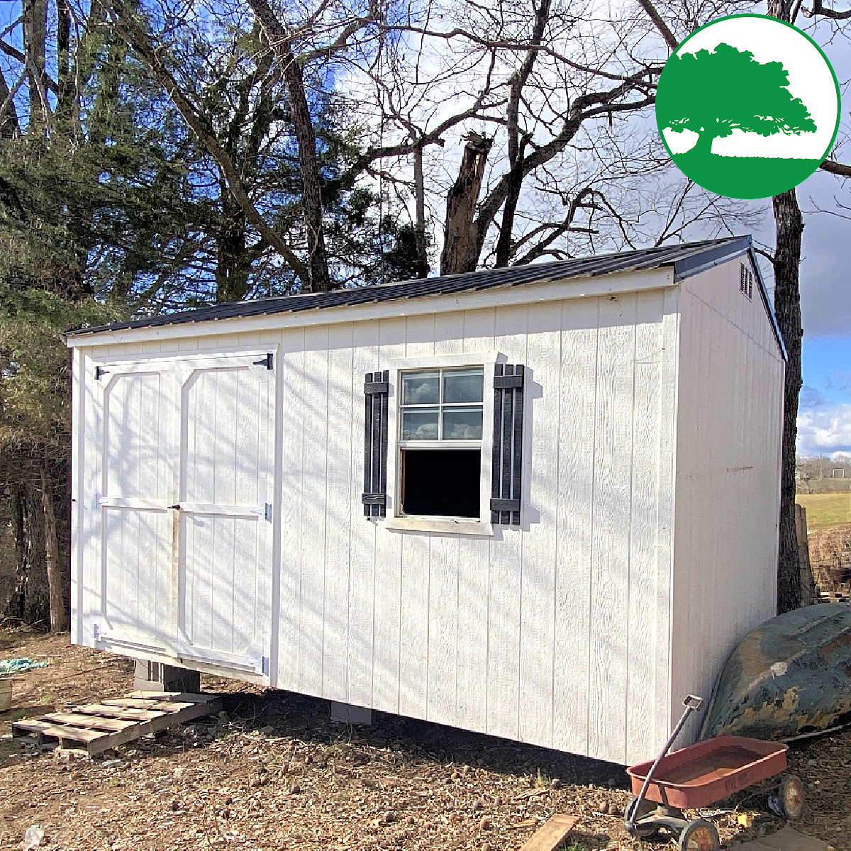 PRE-OWNED 10' x 16' Painted "Side Utility"
