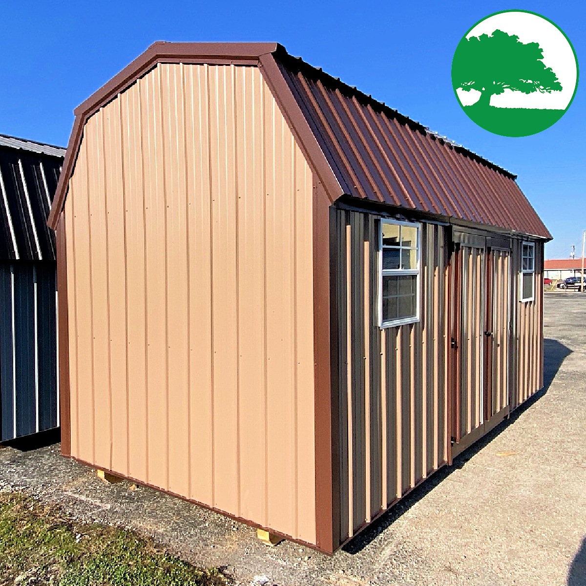 9' x 18' Metal Side Lofted Barn