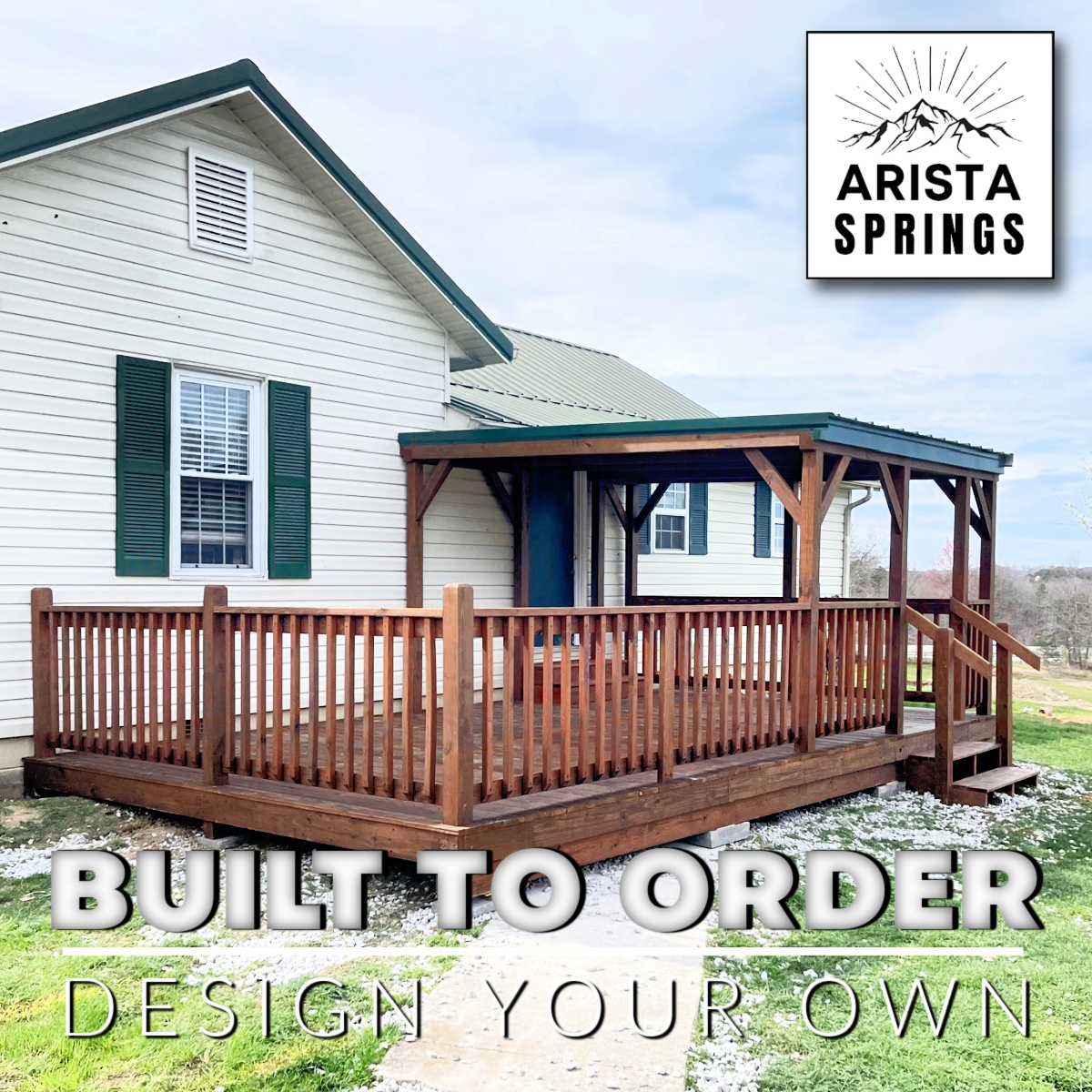 12′ x 20′ Sunrise Half Roof Porch