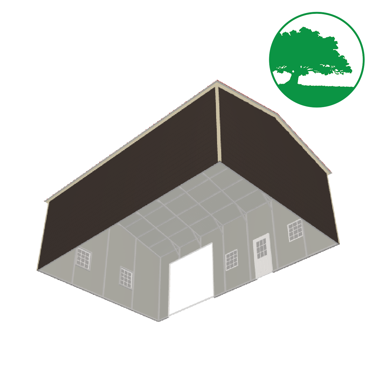 24'W x 35'L Garage