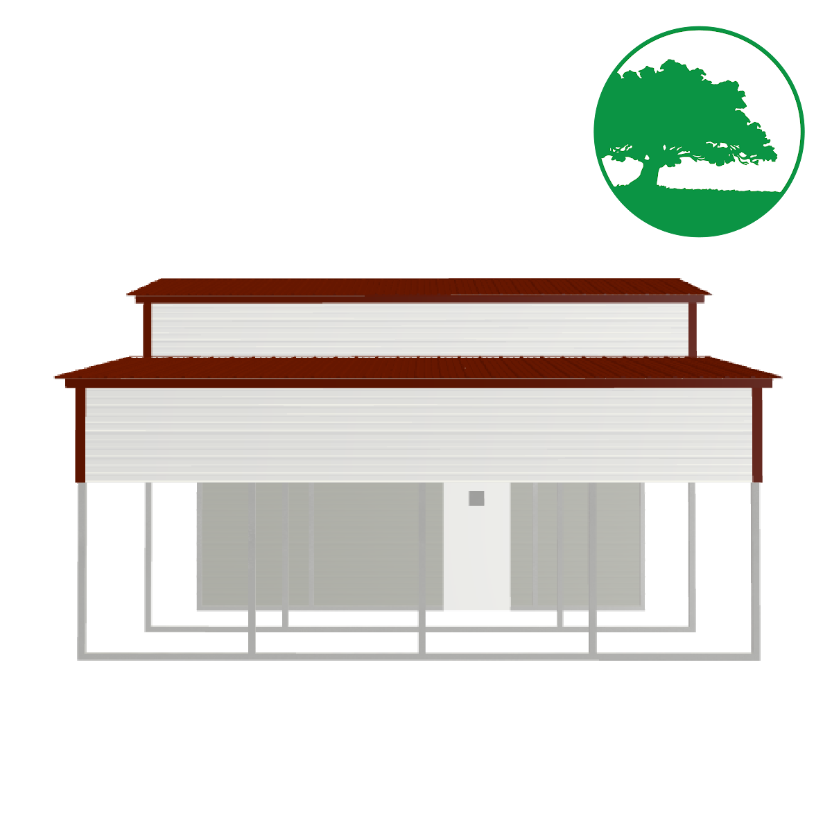 32'W x 20'L Barn-Style Carport