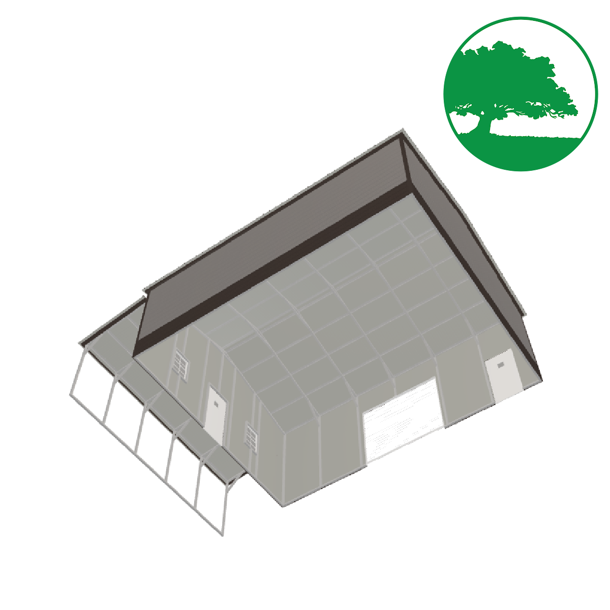 24'W x 30'L Garage w/ Porch