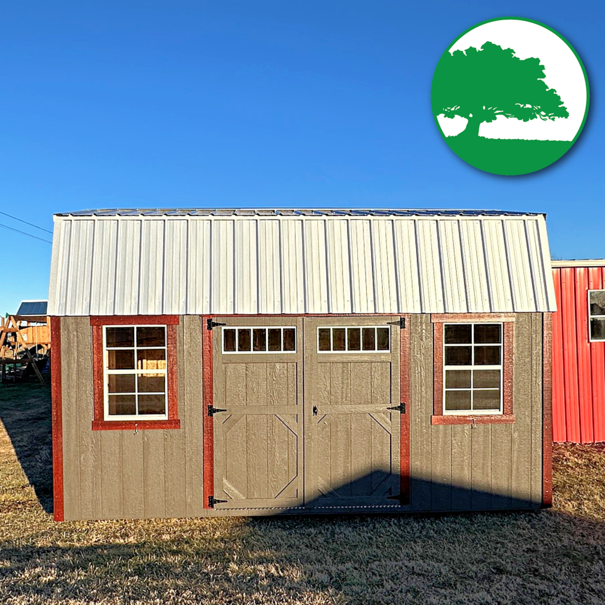 *SOLD*8' x 16' Painted Side Lofted Barn