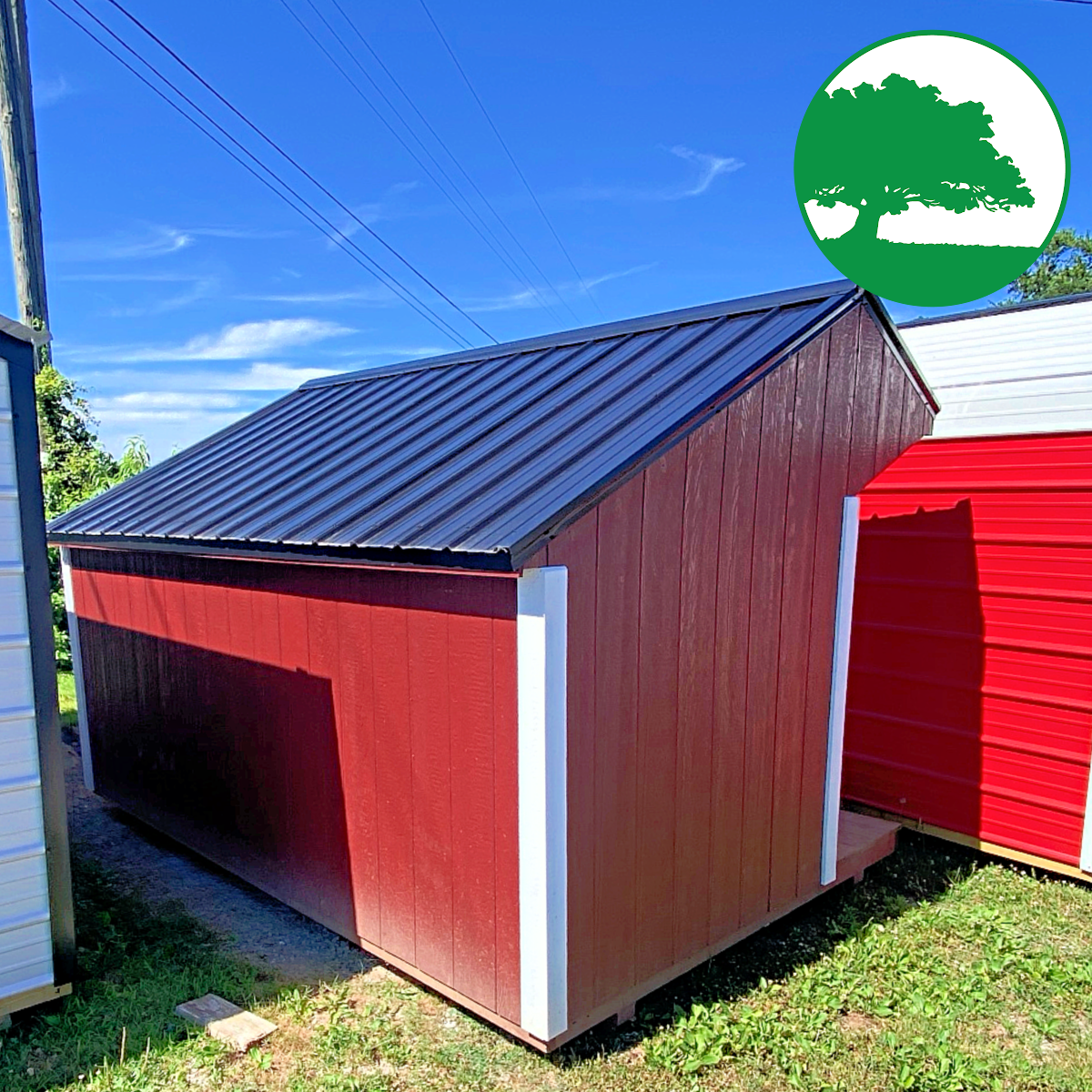 PRE-OWNED 8' x 12' Painted Coop w/ Porch